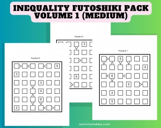 Inequality Futoshiki Puzzle Pack Volume 1 (Medium)