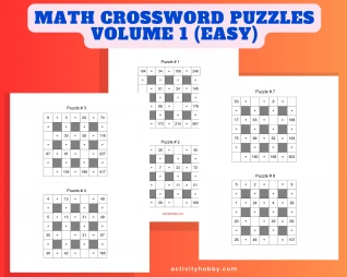 Math Crossword Puzzle Pack Volume 1 (Easy)