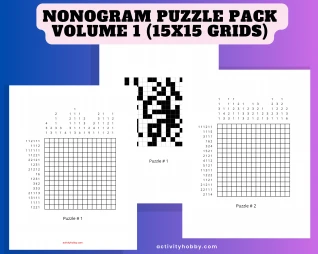 Nonogram Puzzle Pack Volume 1 - 15x15 Grids
