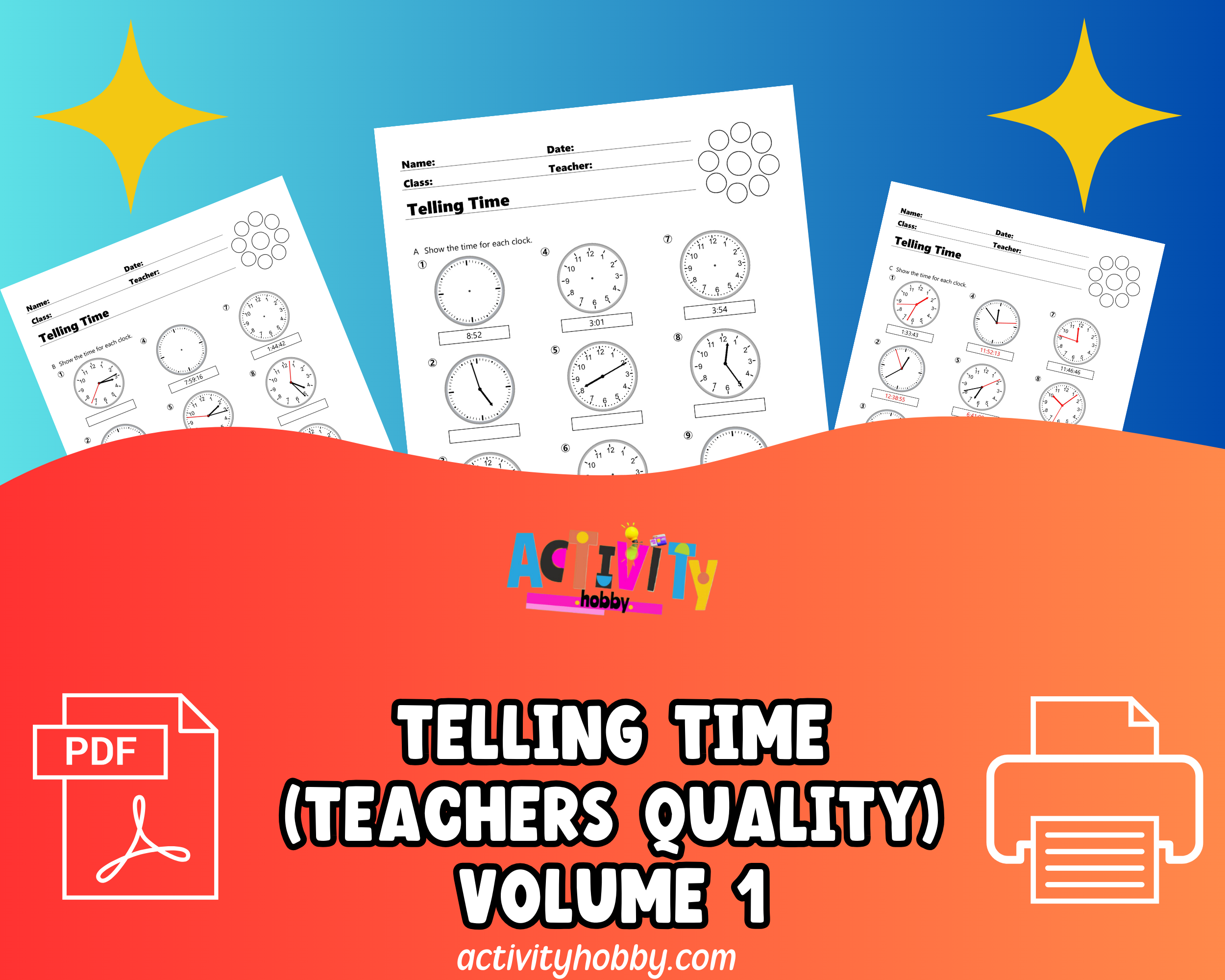 Telling Time (Teachers Quality) Volume 1