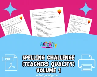 Spelling Challenge (Teachers Quality) Volume 1