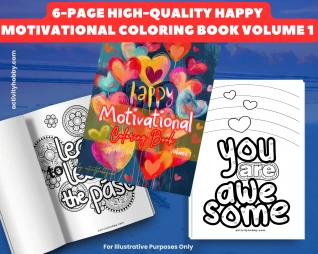 Happy Motivational Coloring Book Volume 1