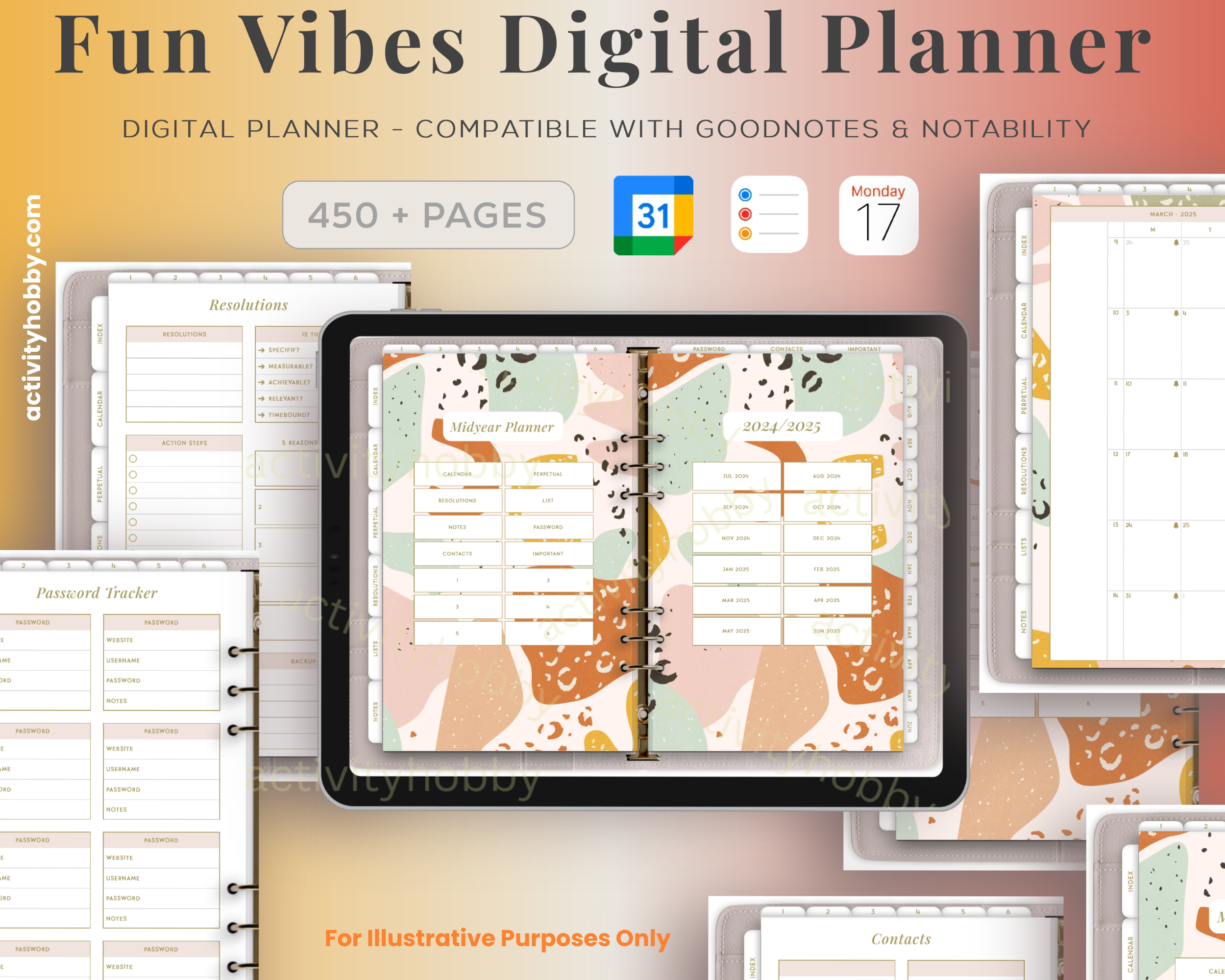 Fun Vibes 'Pop Art' Digital Planner '24 /'25