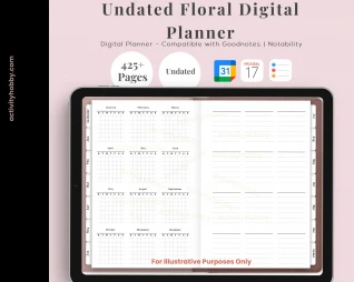 Undated Floral Digital Planner