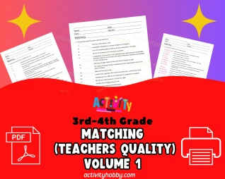 3rd & 4th Grade Matching Pack (Teachers Quality) Volume 1