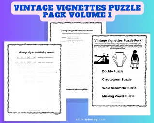 Vintage Vignettes Puzzle Pack Volume 1
