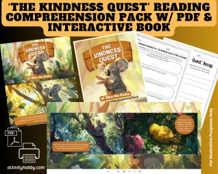 The Kindness Quest of Kiko the Koala Reading Comprehension Pack W/ PDF & Interactive Flipbook