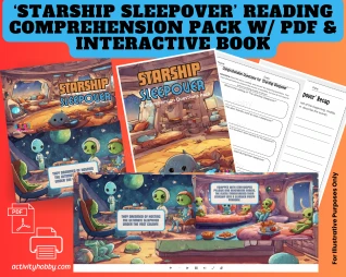 The Starship Sleepover Reading Comprehension Pack W/ PDF & Interactive Flipbook