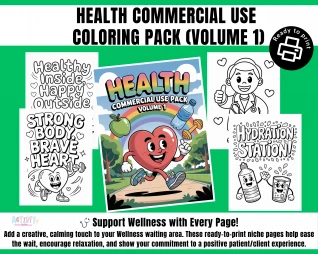 Health Commercial Use Coloring Pack (Volume 1)