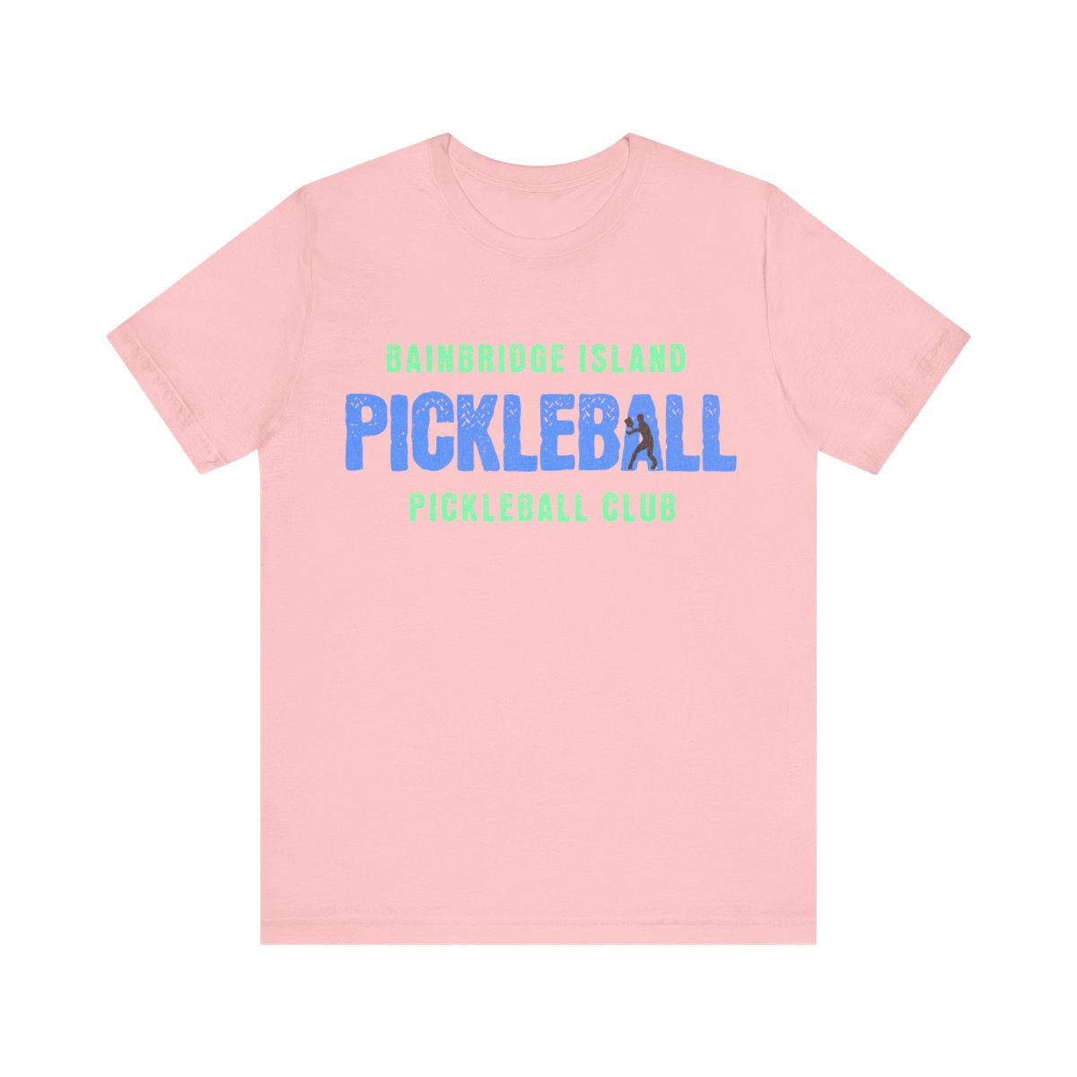 Bainbridge Island Pickleball CLub. Men and women's pickleball funny t-shirt.  Unisex Jersey Short Sleeve Tee. Great gift.
