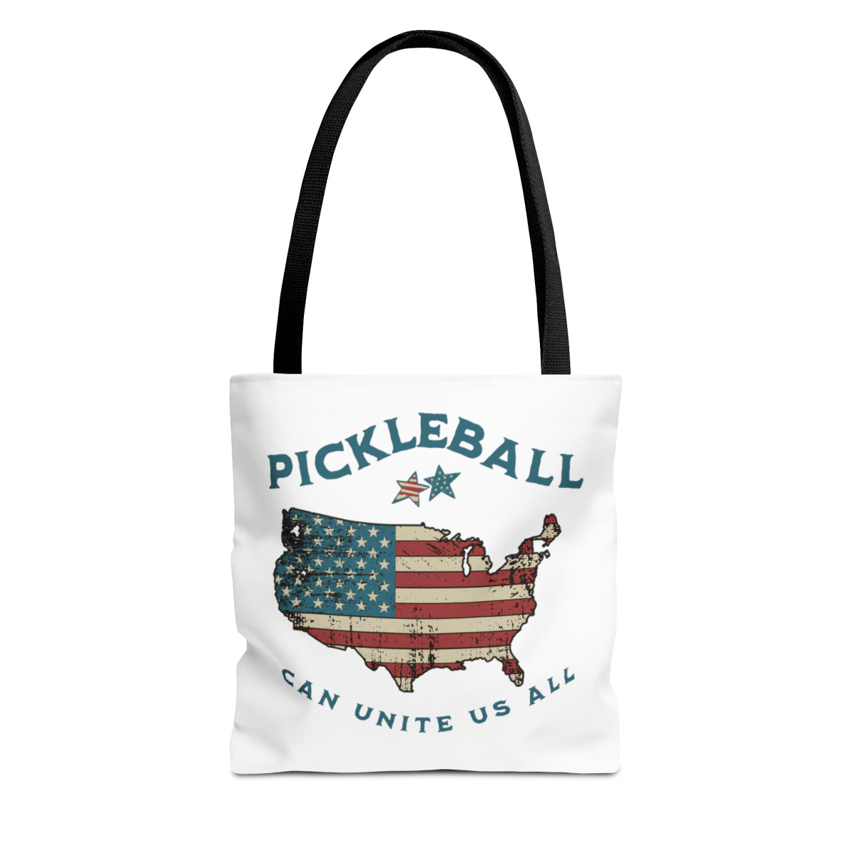 Pickleball can unite us all. TOTE BAG (AOP)