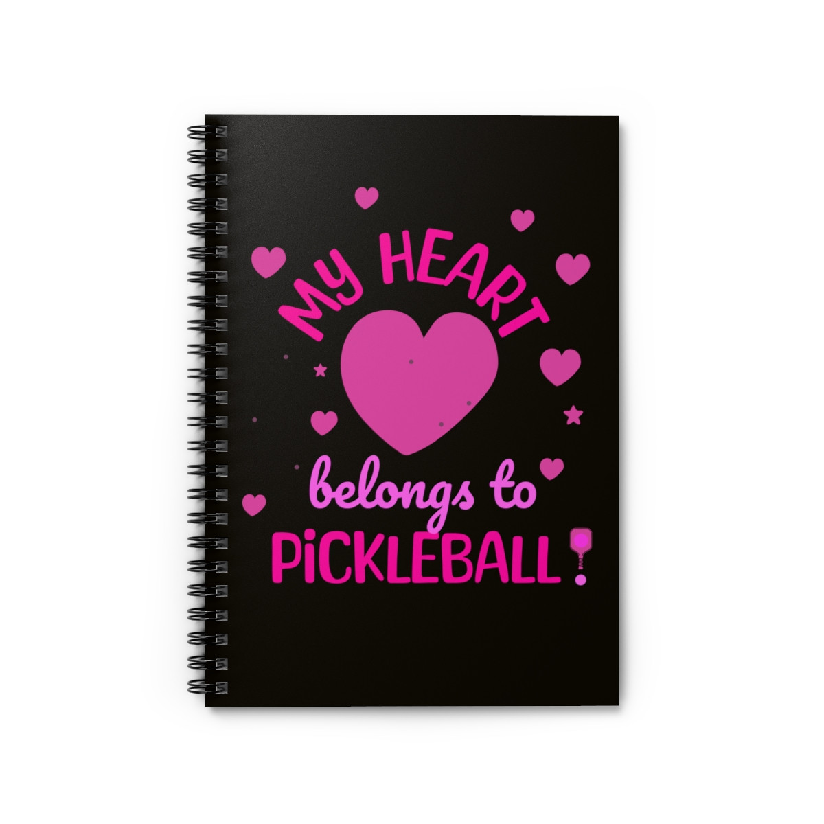 My heart belongs to Pickleball. America''s Sport. SPIRAL RING NOTEBOOK - Ruled Line