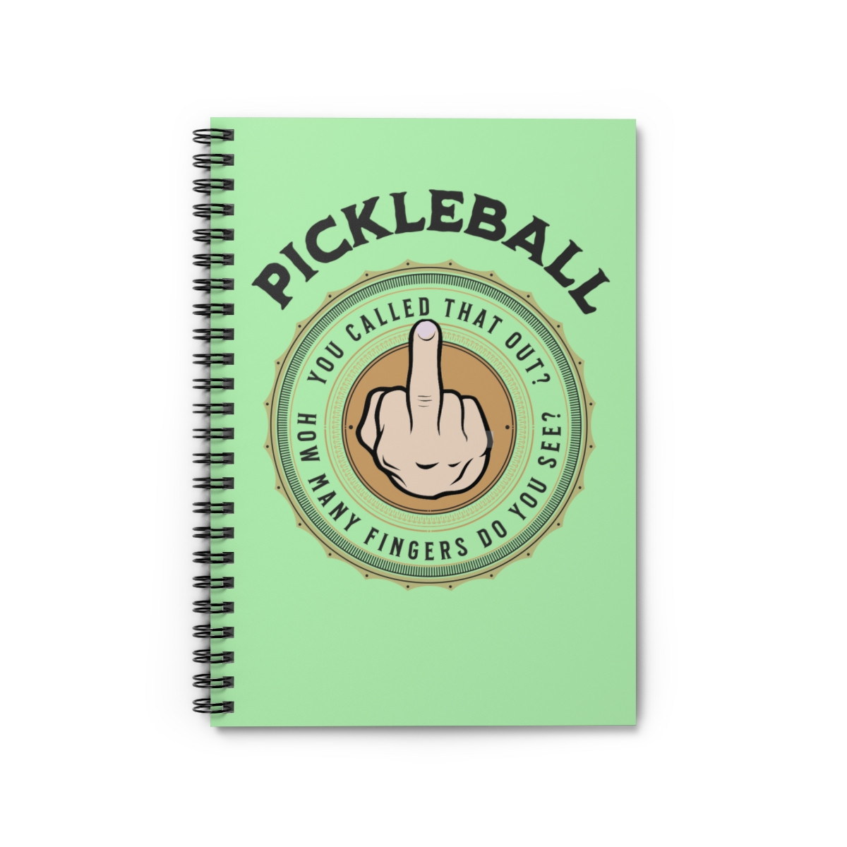 Pickleball. You called that out! How many fingers do you see? SPIRAL RING NOTEBOOK - Ruled Line