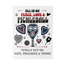 All In On Peace, Love & Pickleball. MATTE CANVAS, Stretched, 0.75"