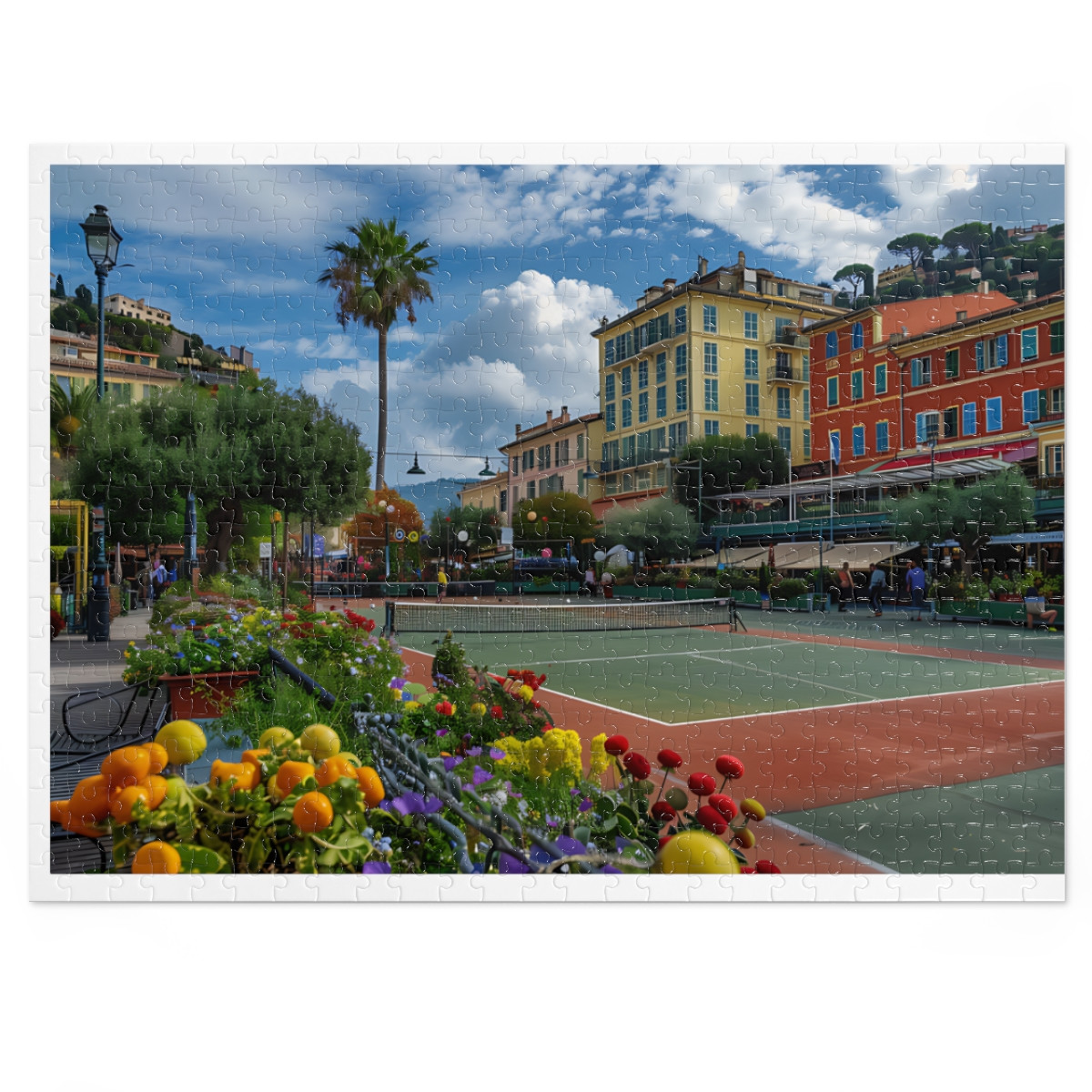 Pickleball in France, Nice, France. JIGSAW PUZZLE (30, 110, 252, 500,1000-Piece)