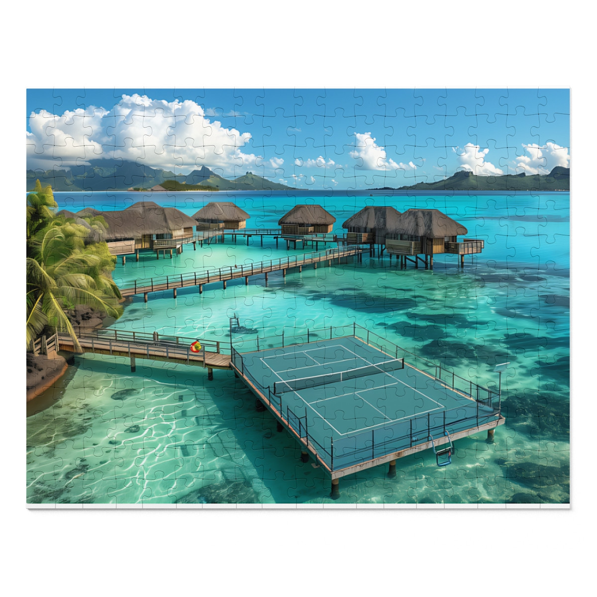 Bora Bora Pickleball. JIGSAW PUZZLE (30, 110, 252, 500,1000-Piece)