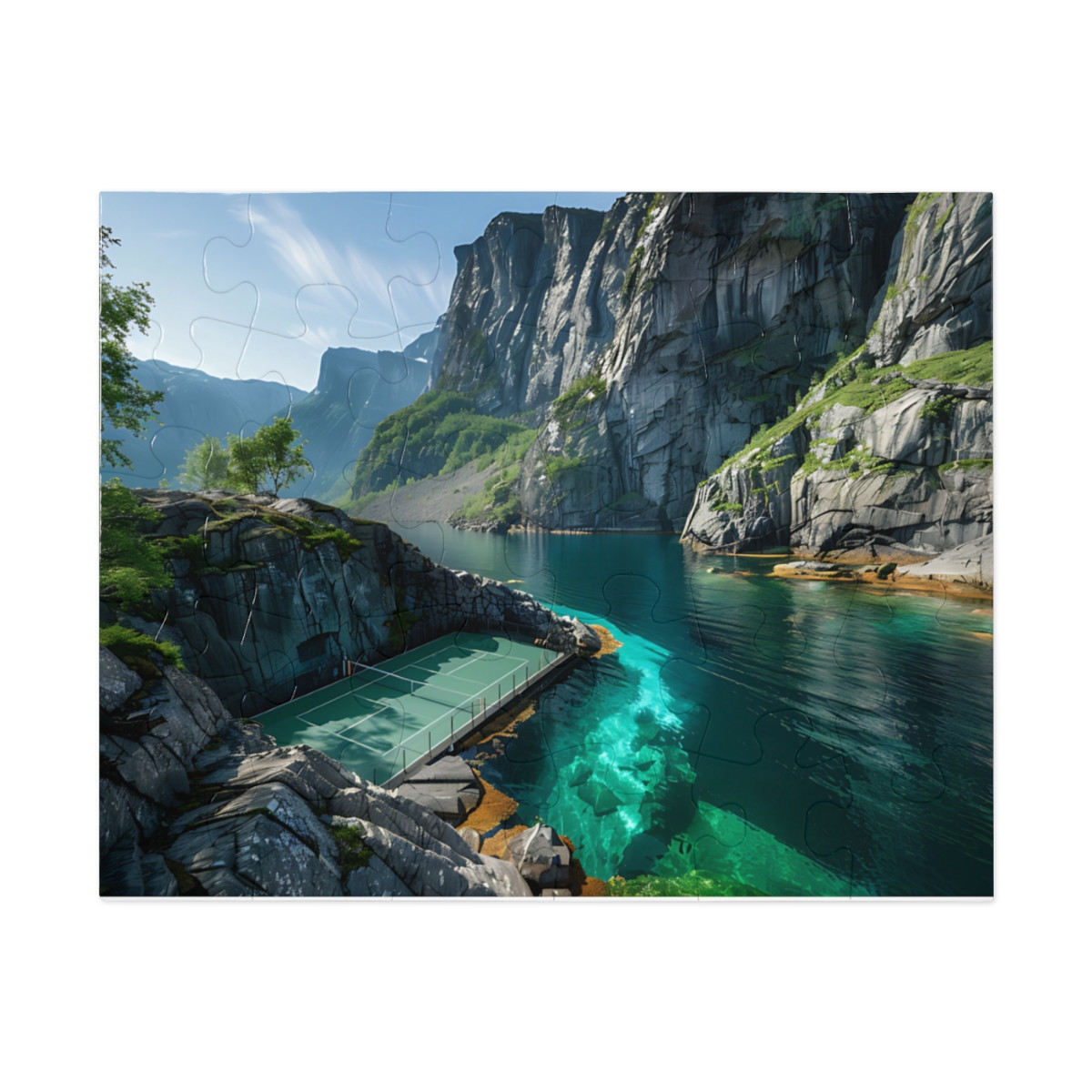 Fjordes, Norway. Pickleball. JIGSAW PUZZLE (30, 110, 252, 500,1000-Piece)