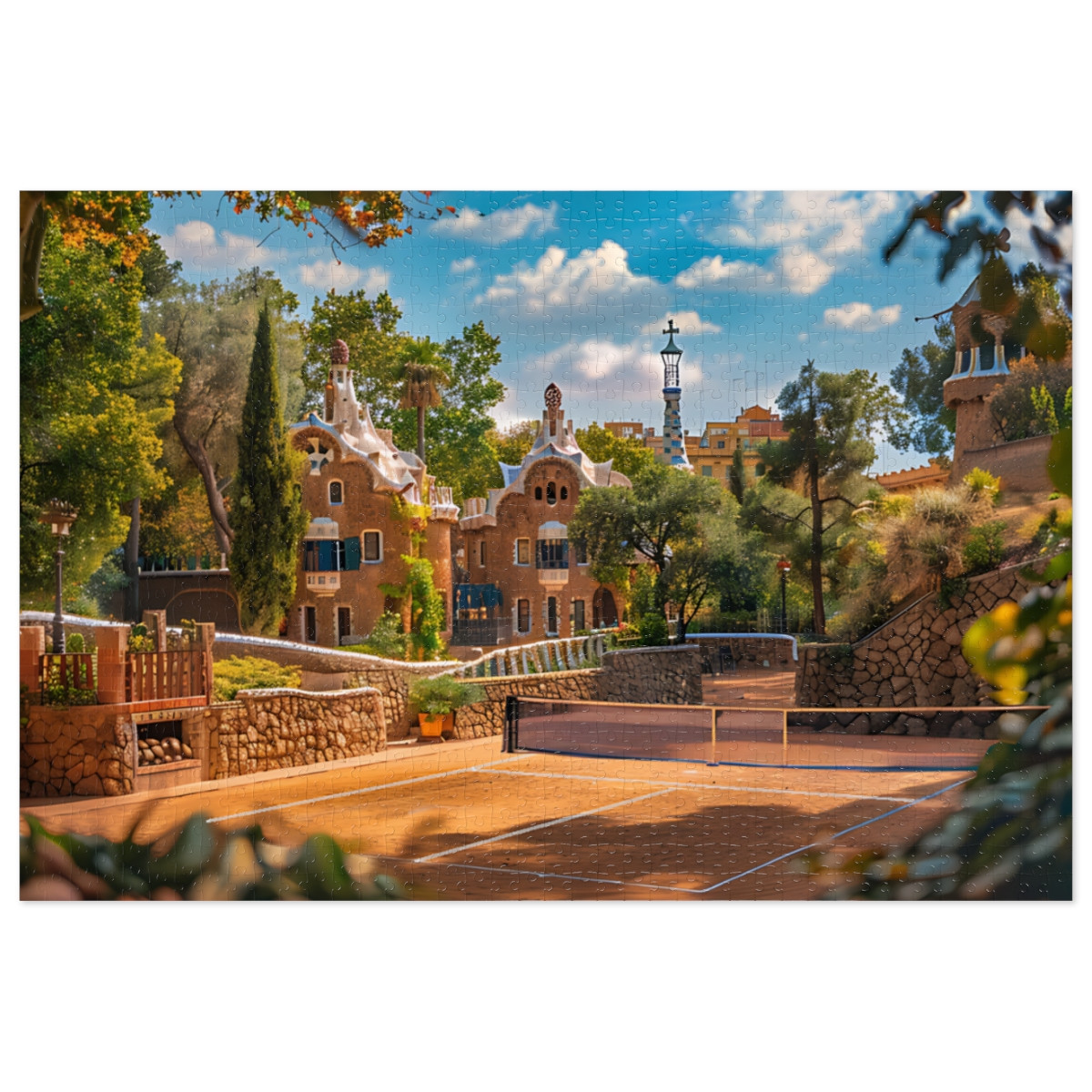 Gaudi Park, Barcelona. Pickleball. JIGSAW PUZZLE (30, 110, 252, 500,1000-Piece)