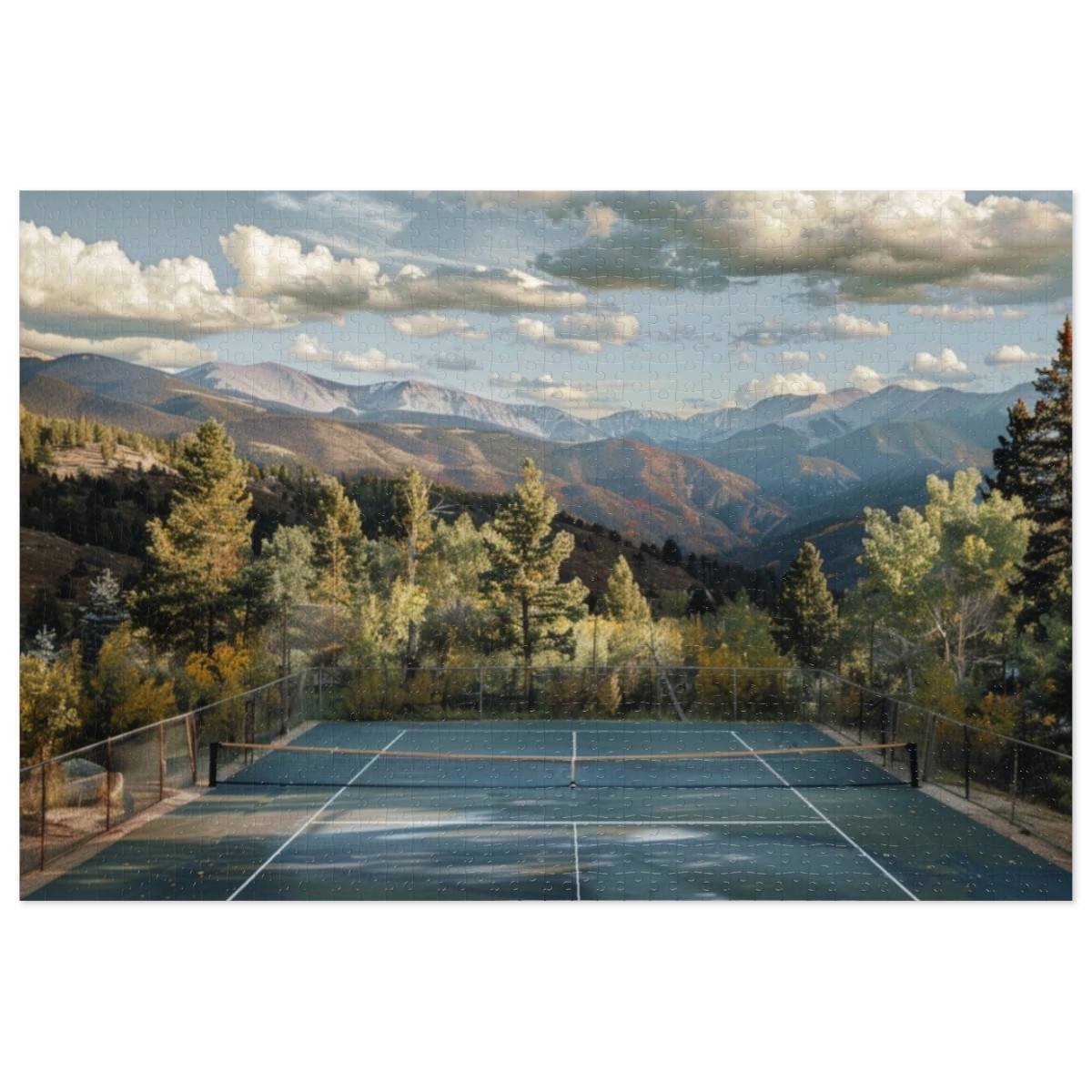 Mountaintop Pickleball.. Incredible Pickleball. JIGSAW PUZZLE (30, 110, 252, 500,1000-Piece)