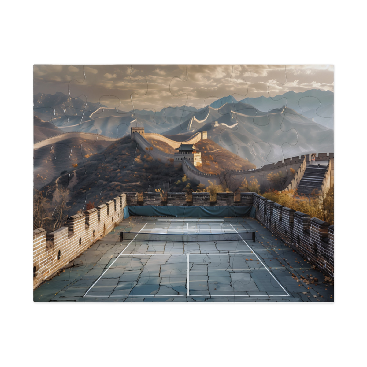 Great Wall Of China,  Pickleball. JIGSAW PUZZLE (30, 110, 252, 500,1000-Piece)