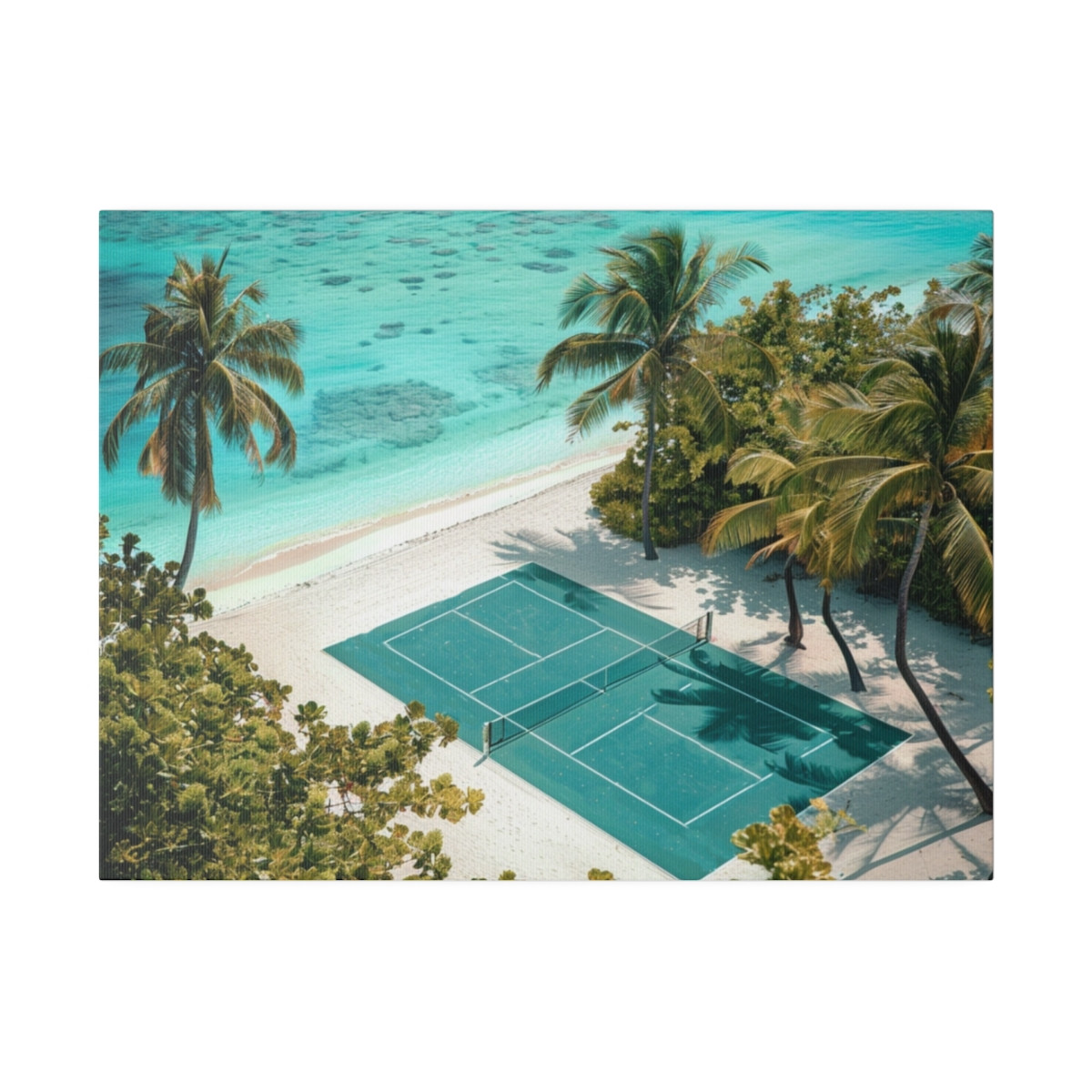 Pickleball on the beach. Matte Canvas, Stretched, 0.75"