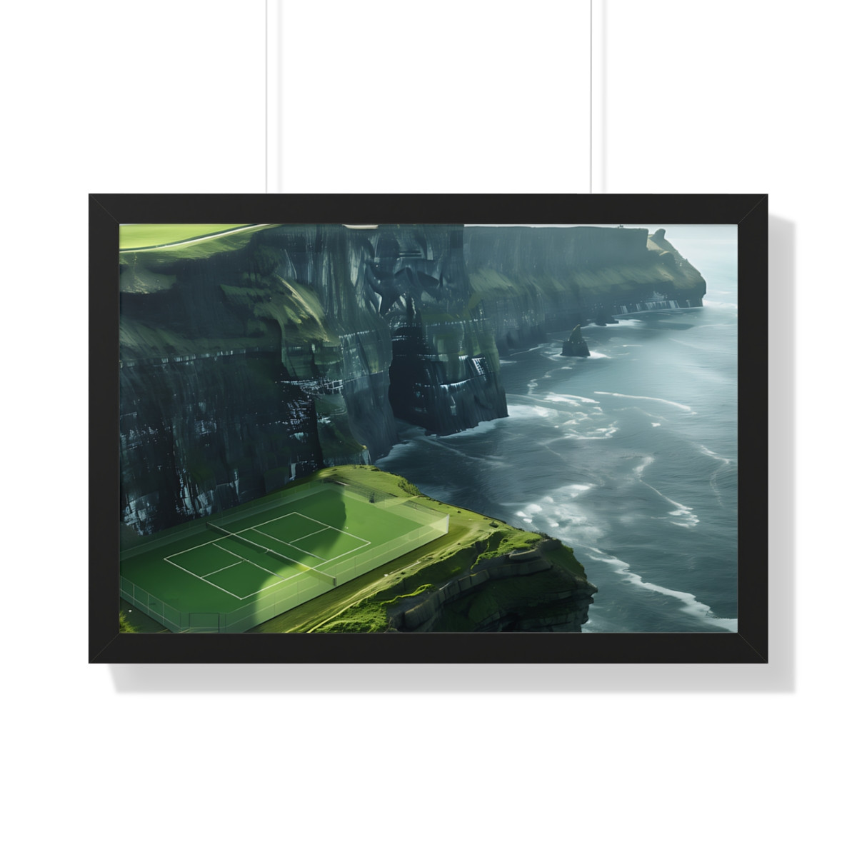 Cliffs of Moher, Ireland. Pickleball. Framed Horizontal Poster