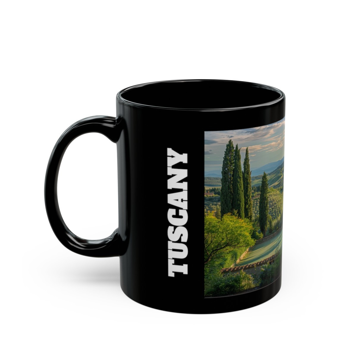 Tuscany Italy Pickleball Paradise on Black Mug (11oz, 15oz)