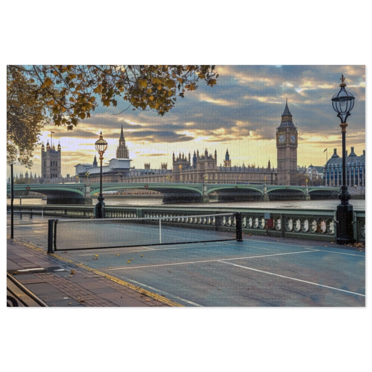 London, England, pickleball in Big Ben's shadow. Jigsaw Puzzle (30, 110, 252, 500,1000-Piece)