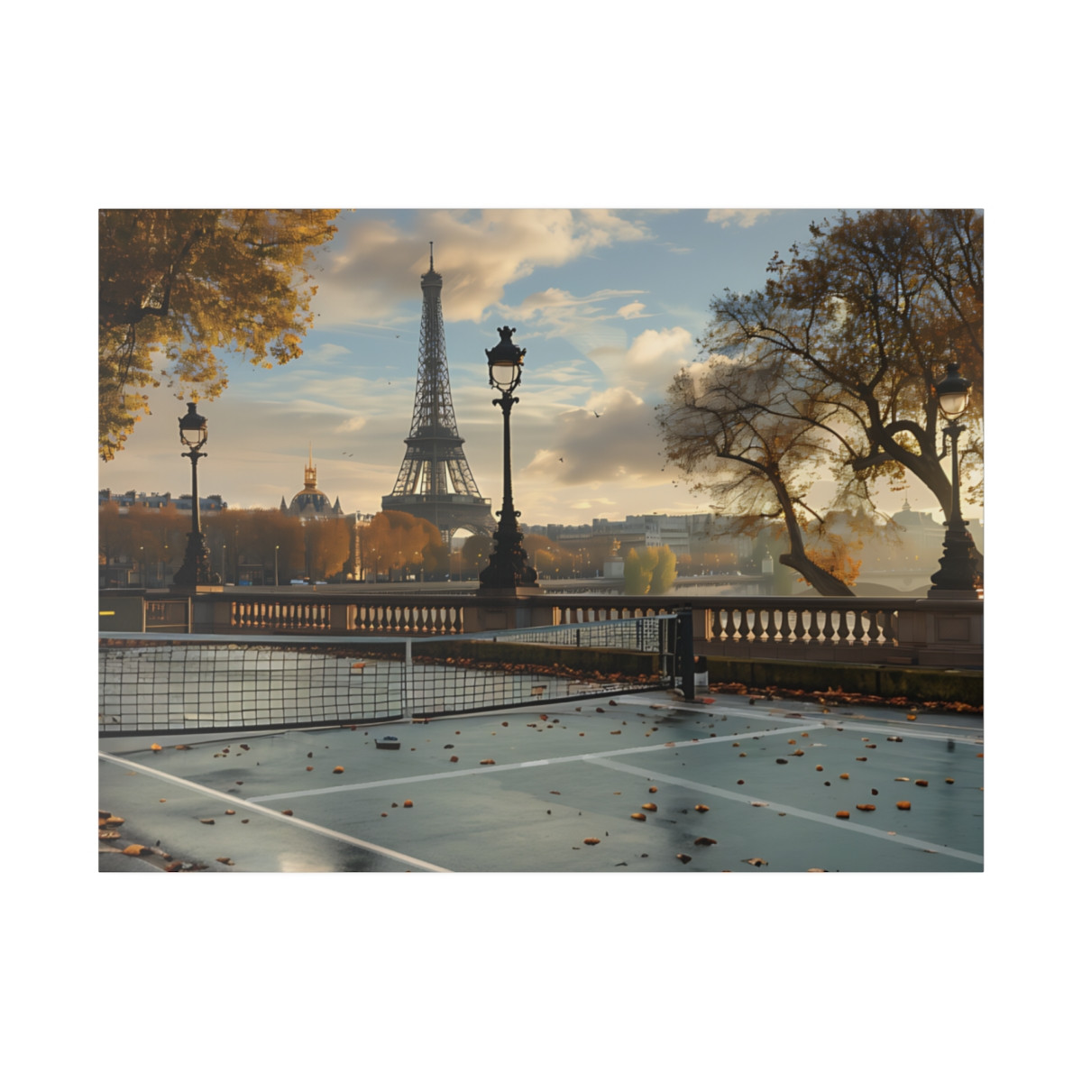 Paris Pickleball. Matte Canvas, Stretched, 0.75"