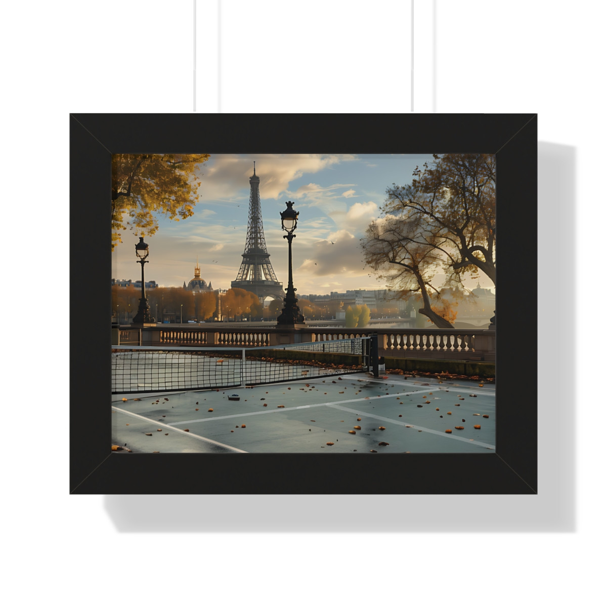 Paris, France Pickleball. Framed Horizontal Poster