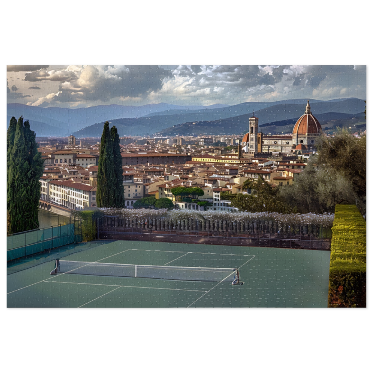 Florence Italy Pickleball. Incredible Pickleball setting. Jigsaw Puzzle (30, 110, 252, 500,1000-Piece)