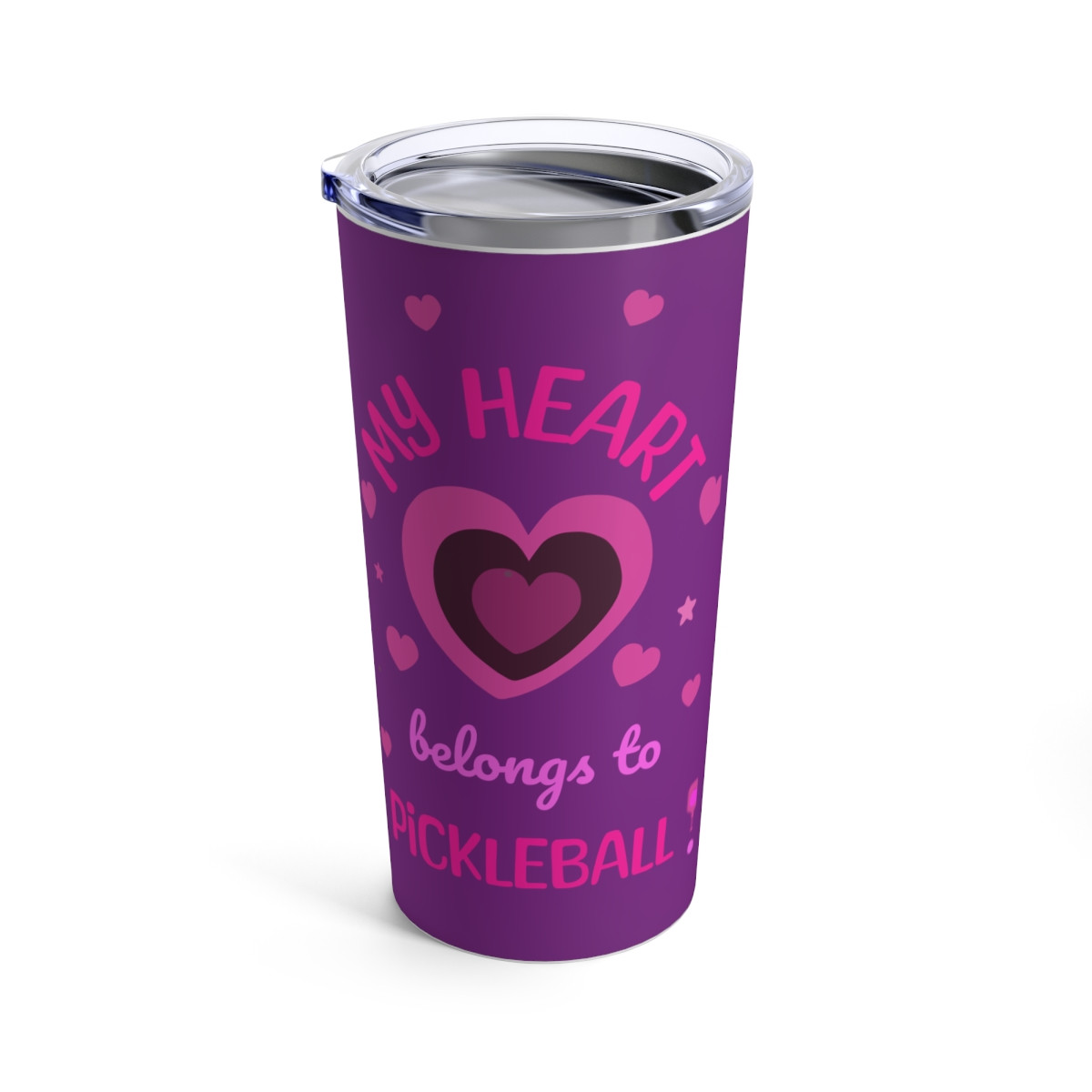 My Heart Belongs to Pickleball. Tumbler 20oz