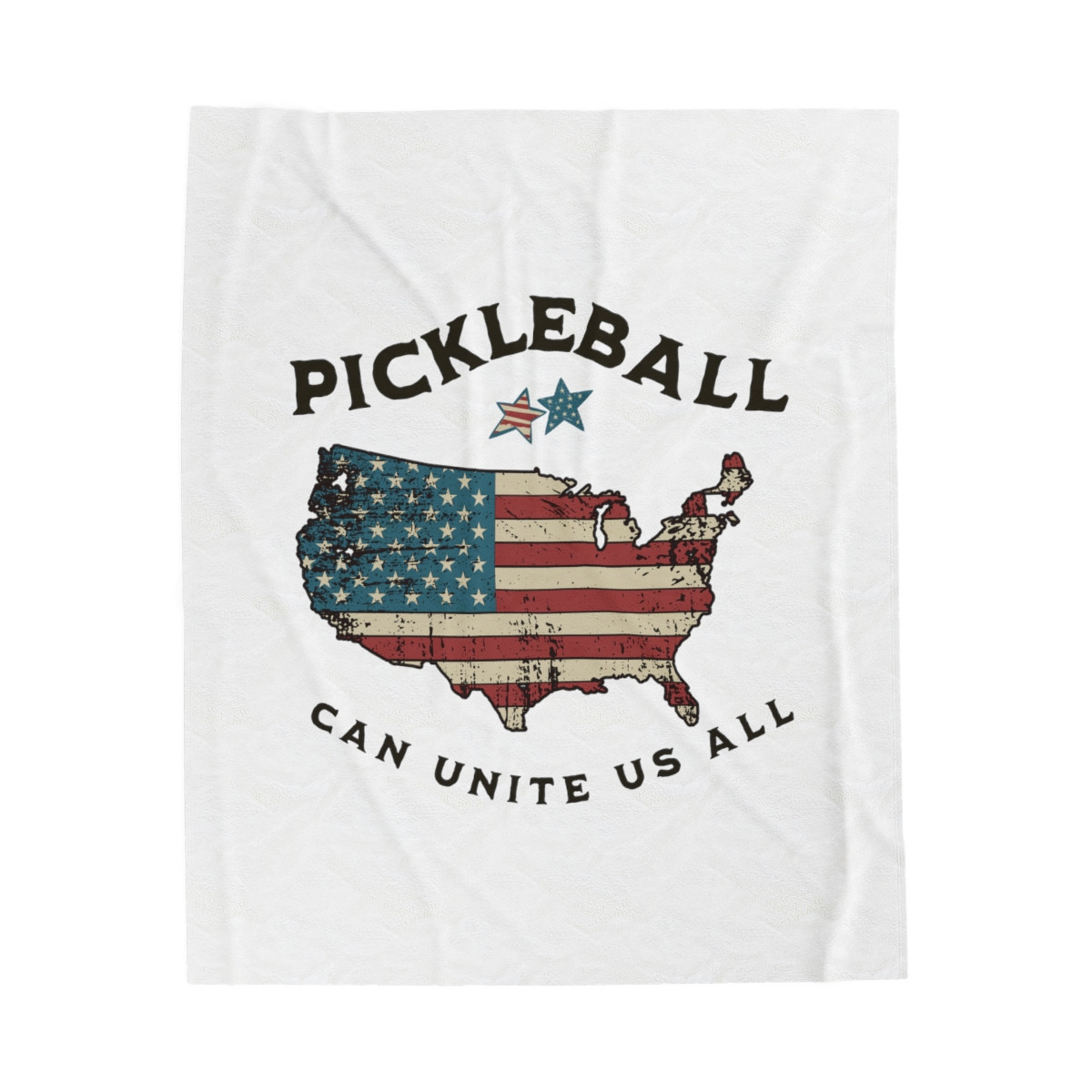 Pickleball. Can Unite Us All.  Velveteen Plush Blanket
