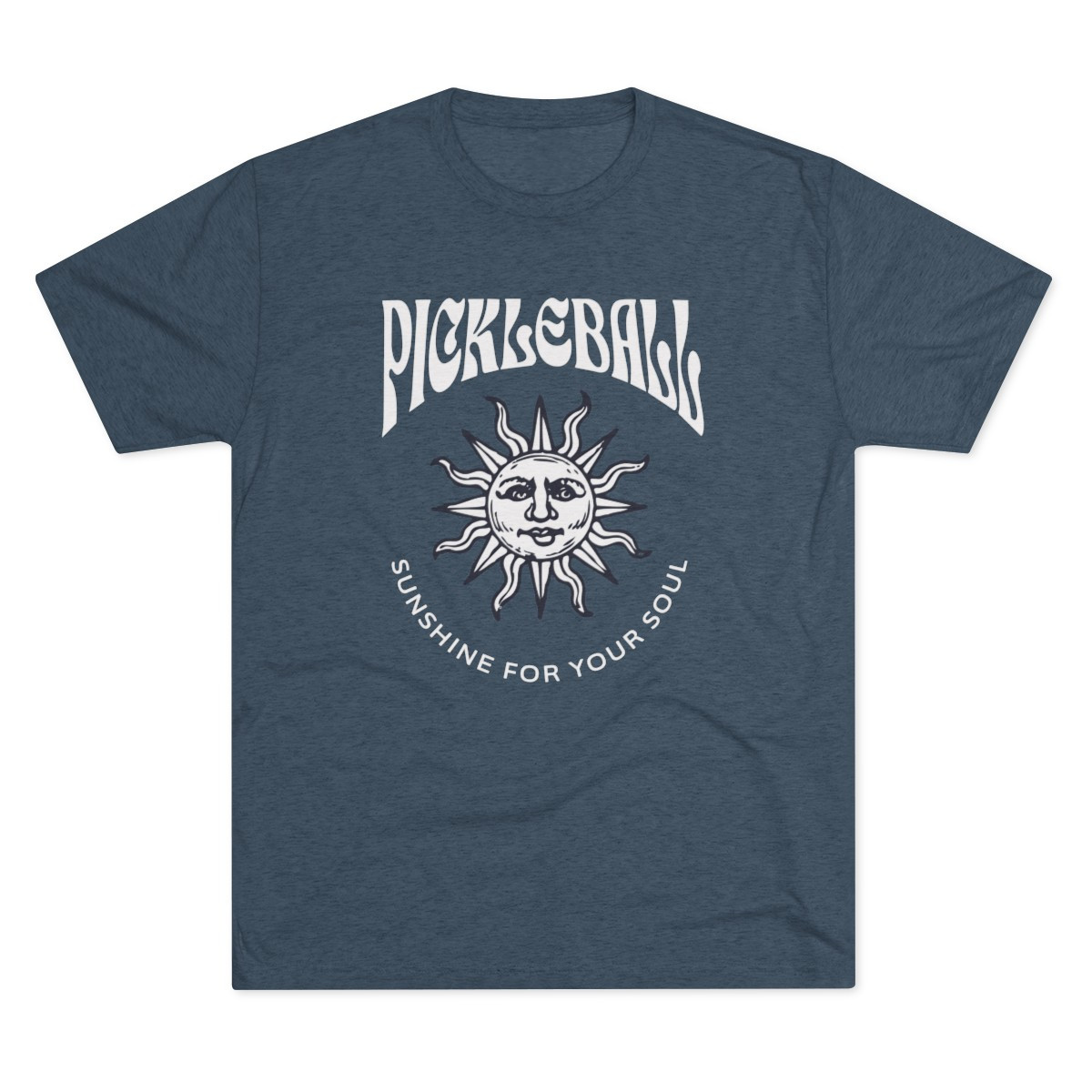 Pickleball: Sunshine for your soul. Unisex Tri-Blend Crew Tee