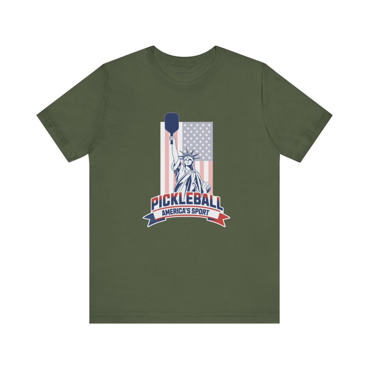 Pickleballl. America's Sport with flag. Unisex Jersey Short Sleeve Tee