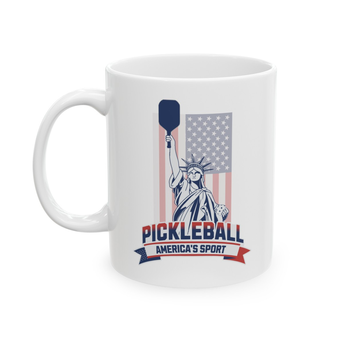Pickleball. America's Sport.  Pickleball Ceramic Mug 11oz. Perfect gift for men and women.