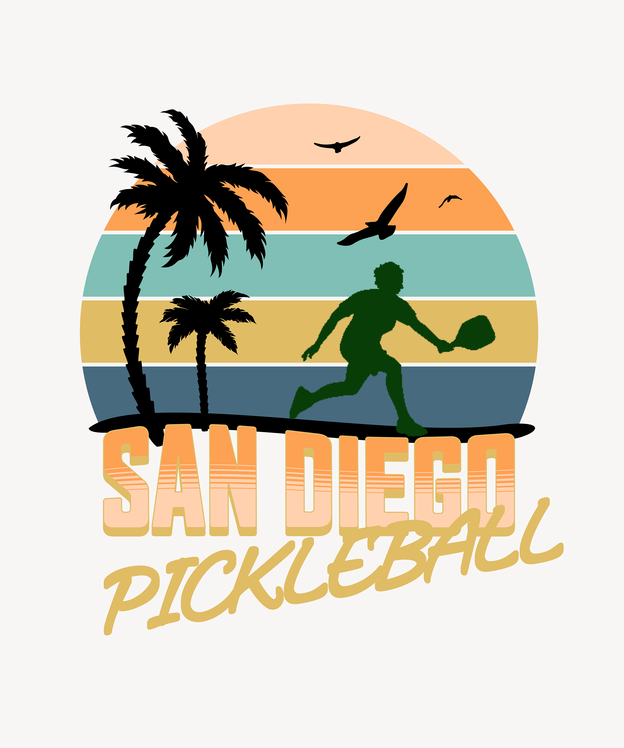 San Diego Pickleball. Unisex Jersey Short Sleeve TEE SHIRT. Gift for men and women.
