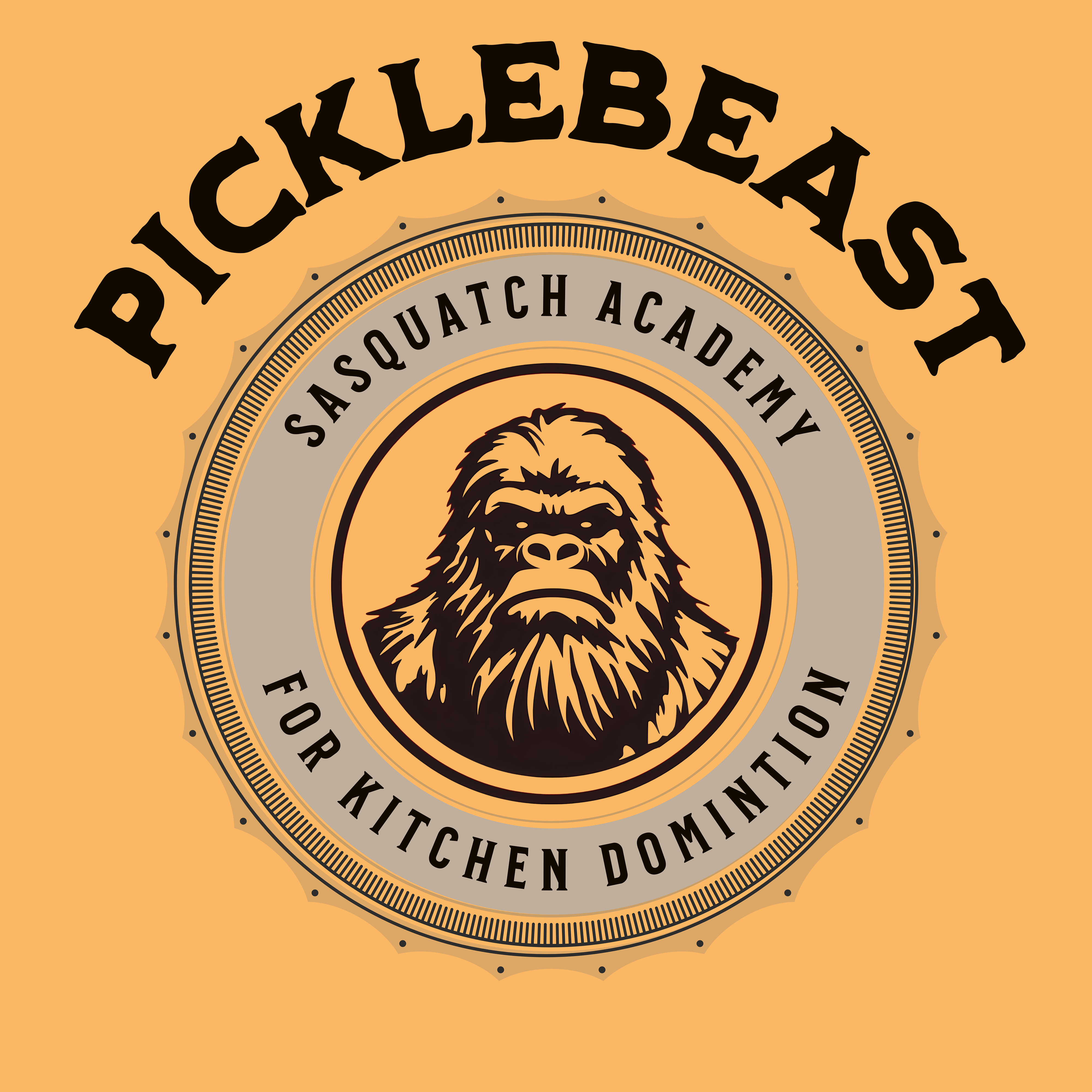 PickleBeast. Sasquatch Academy for Kitchen Domination.. Pickleball TEE SHIRT.Unisex Jersey Short Sleeve Tee
