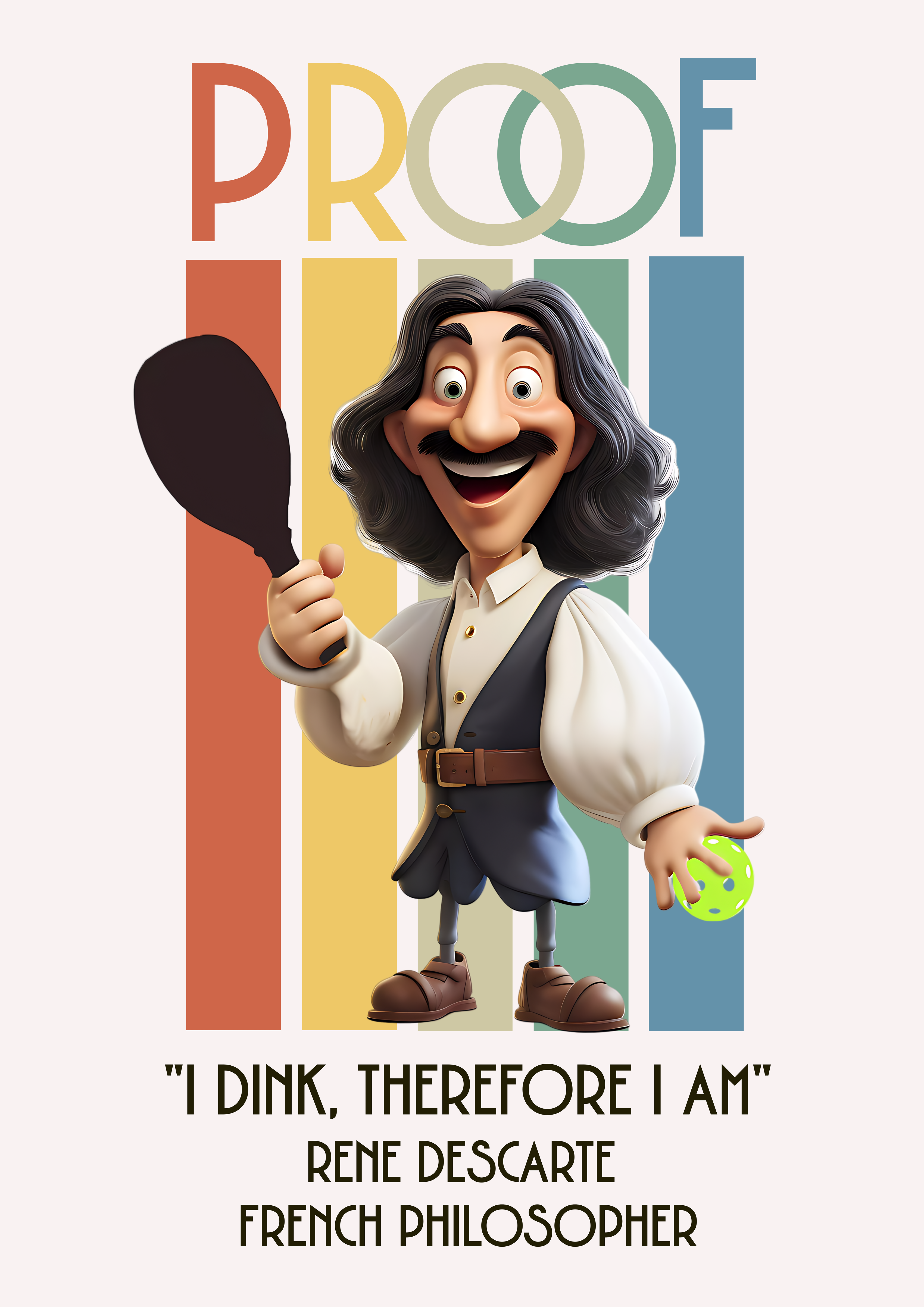 Proof by Descarte, I dink, therefore... Unisex Jersey Short Sleeve TEE SHIRT.