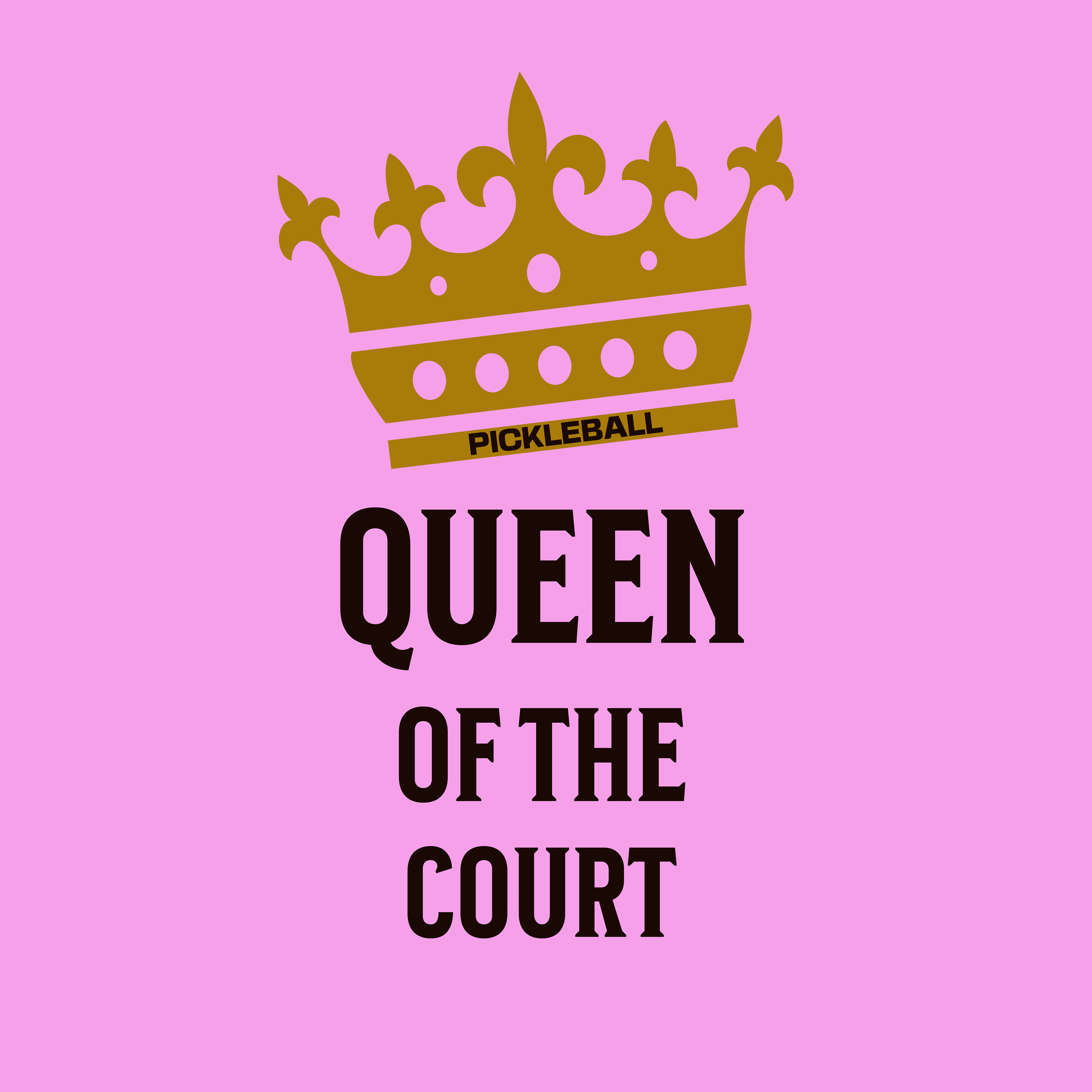 Queen of the Court, Pickleball. Unisex Jersey Short Sleeve TEE SHIRT.. Great gift for women.