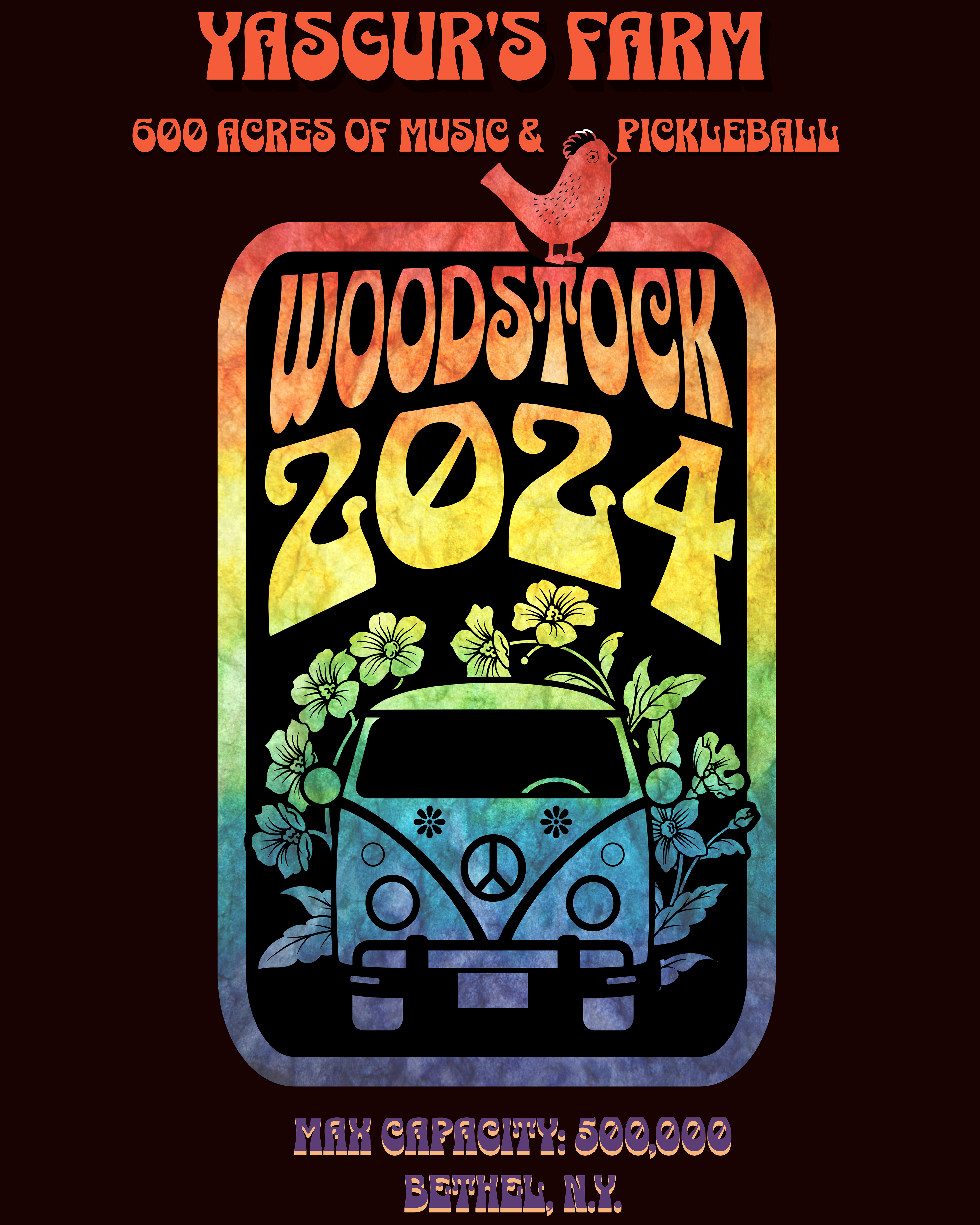 Woodstock Pickleball. Unisex Jersey Short Sleeve TEE SHIRT. Gift for men and women.