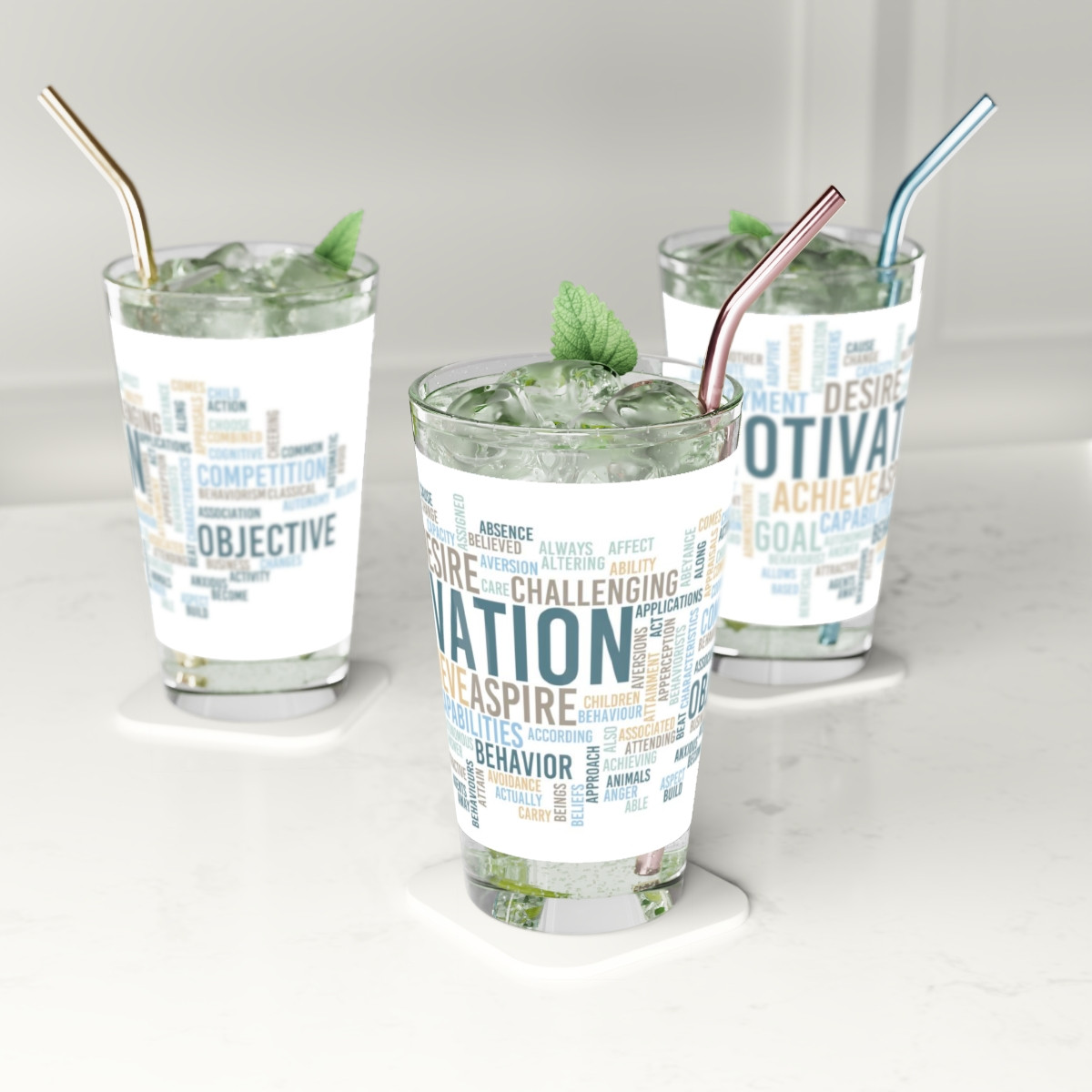 Kiveos Motivation Pint Glass, 16oz