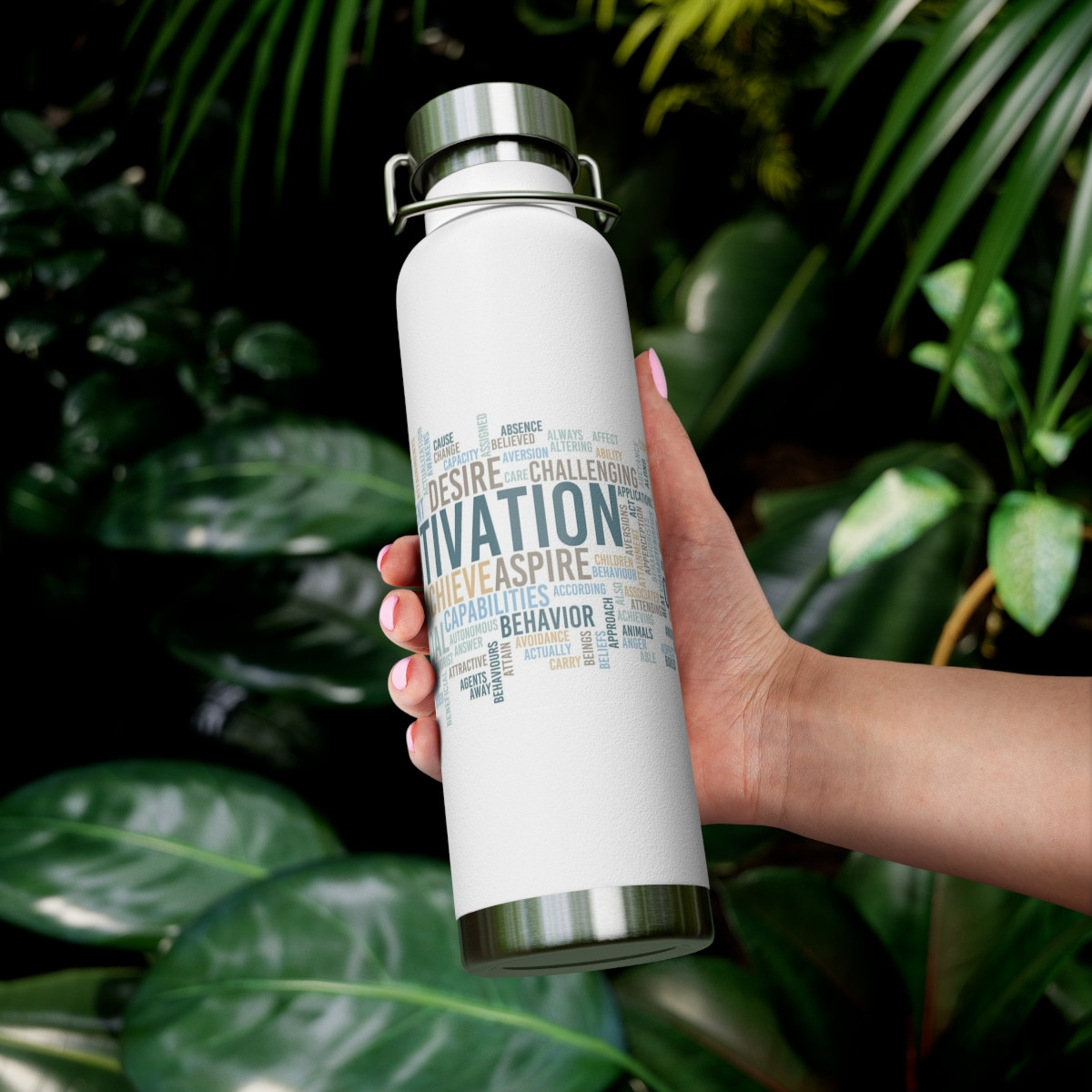 Kiveos Motivation Copper Vacuum Insulated Bottle, 22oz