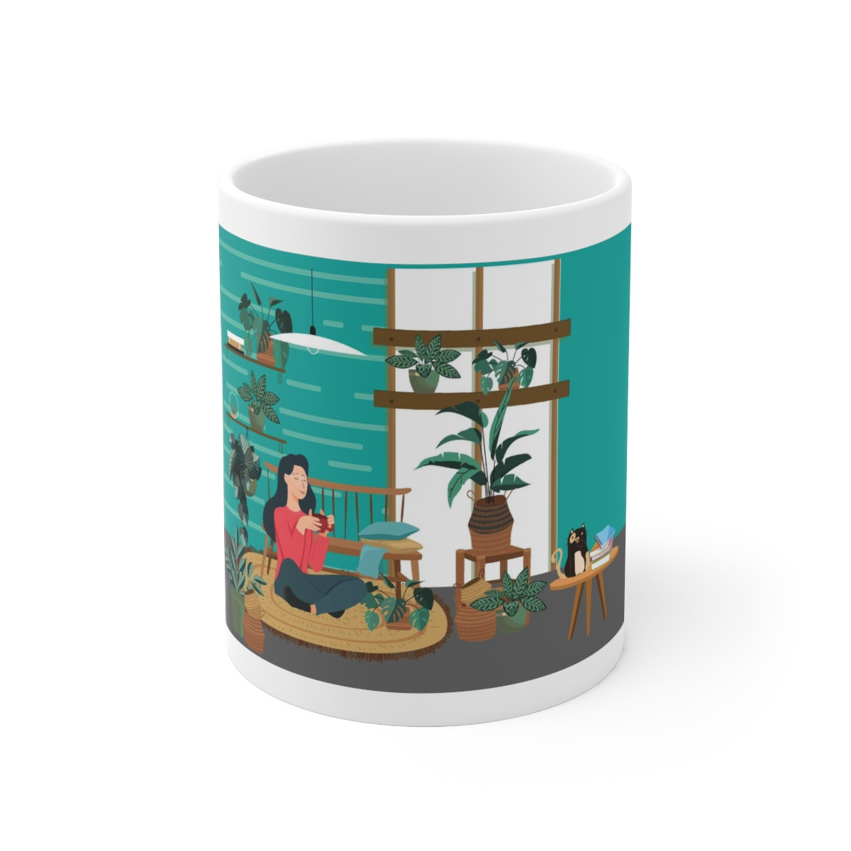 Kiveos Relaxing Woman Ceramic Mug 11oz