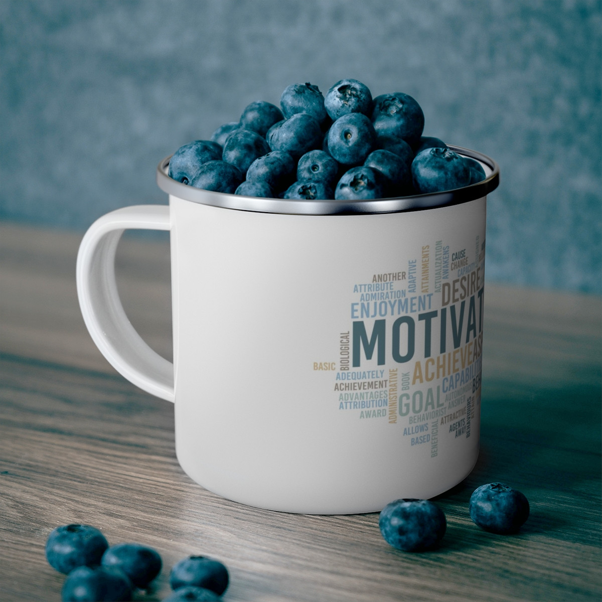 Kiveos Motivation Enamel Camping Mug