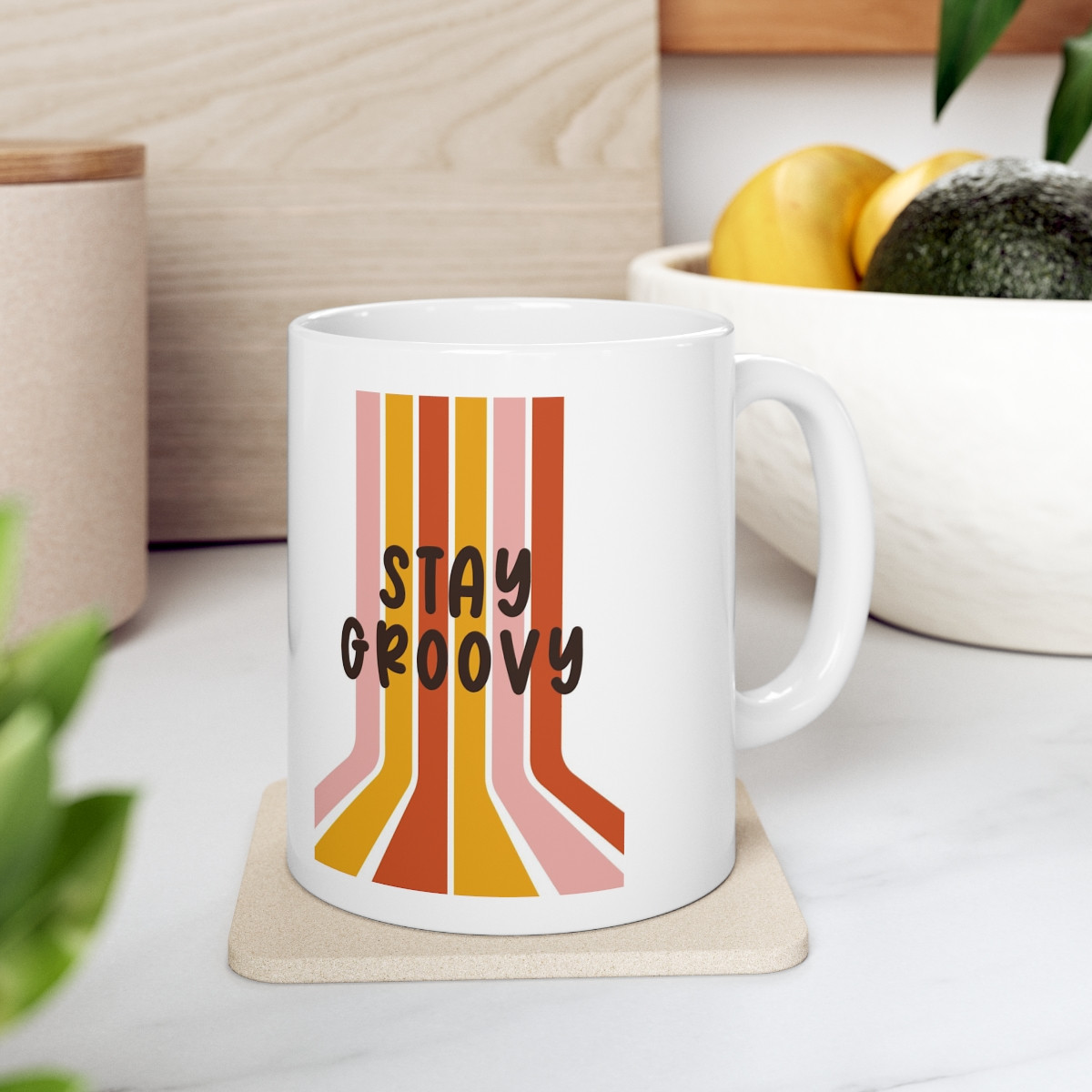 Kiveos Stay Groovy Ceramic Mug 11oz