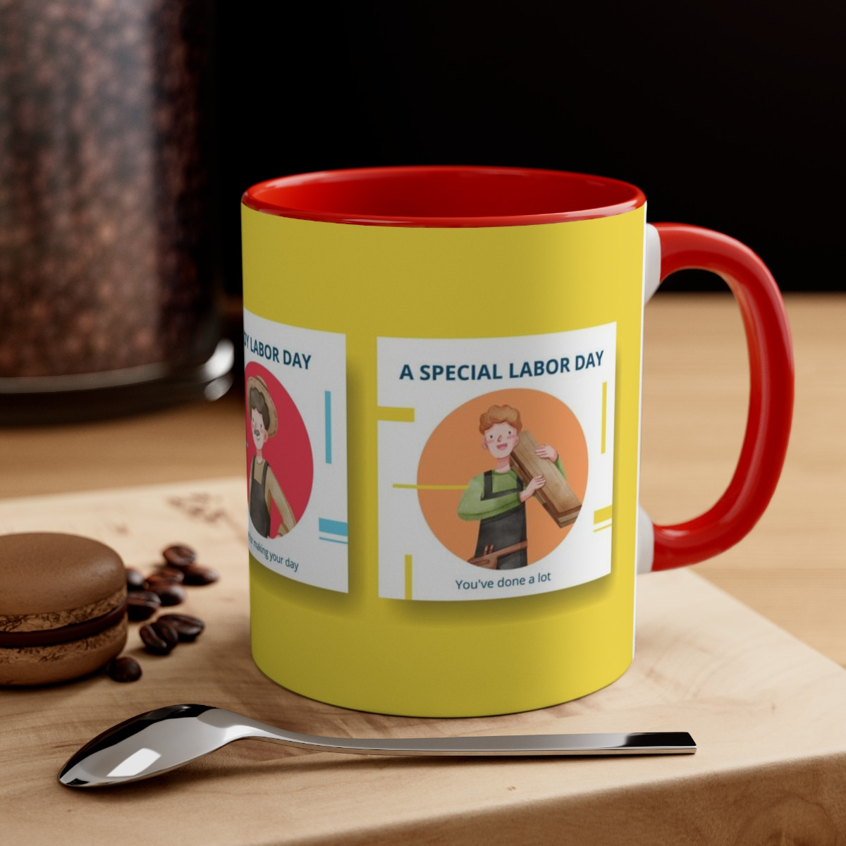 Kiveos Special Labor Day Accent Coffee Mug, 11oz
