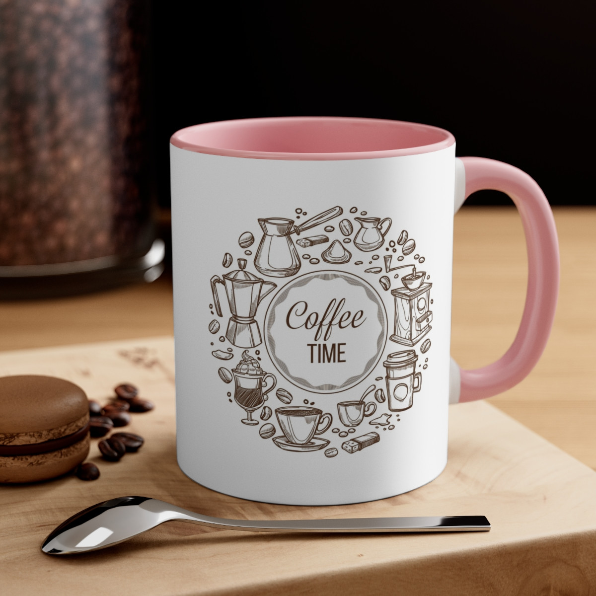 Kiveos Coffee Time Accent Coffee Mug, 11oz