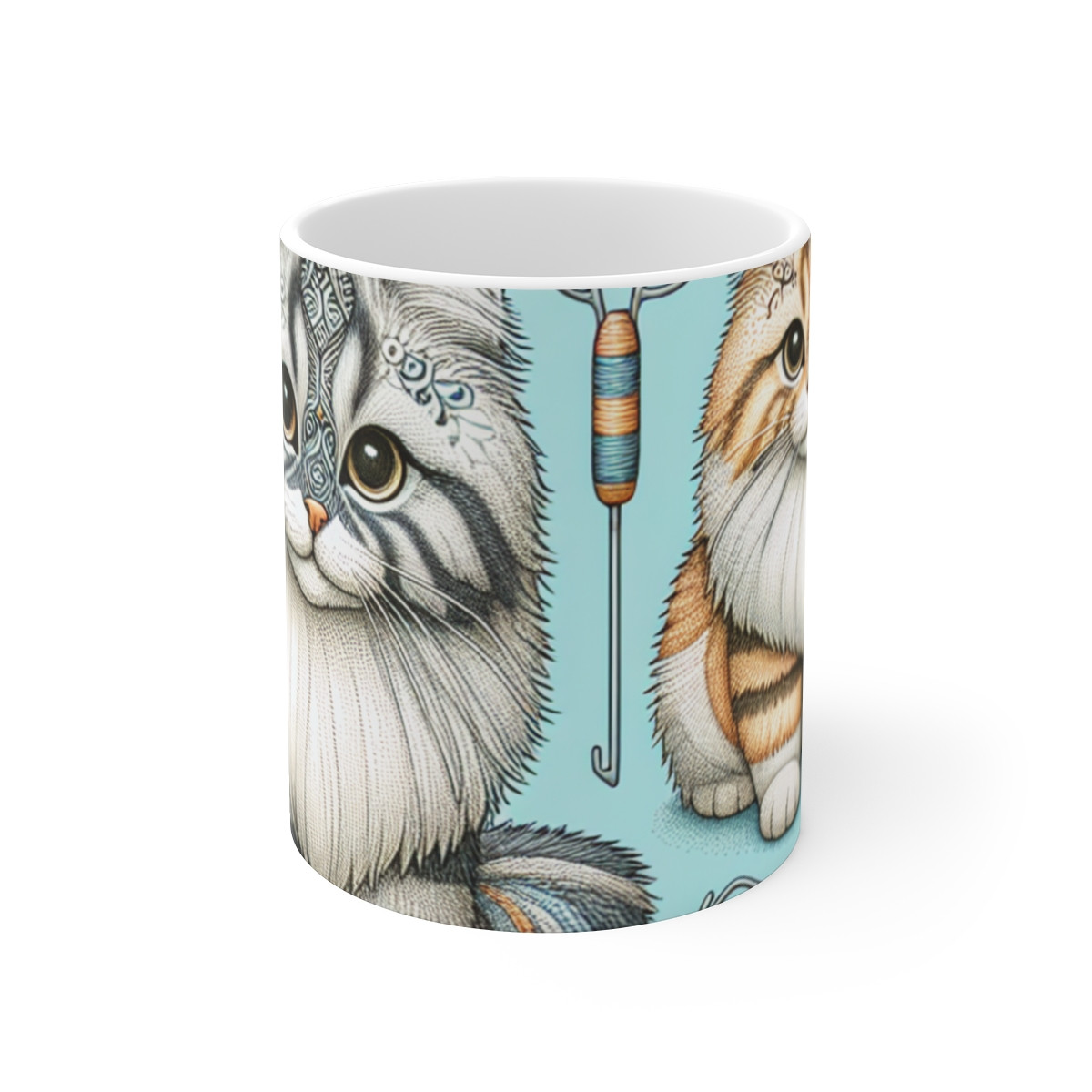"Whiskers' Whimsical Winks" - Mug 11oz
