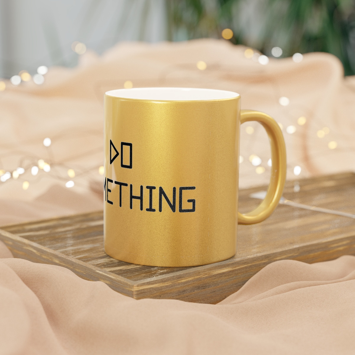 Kiveos Do Something Metallic Mug (Silver\Gold) 11oz
